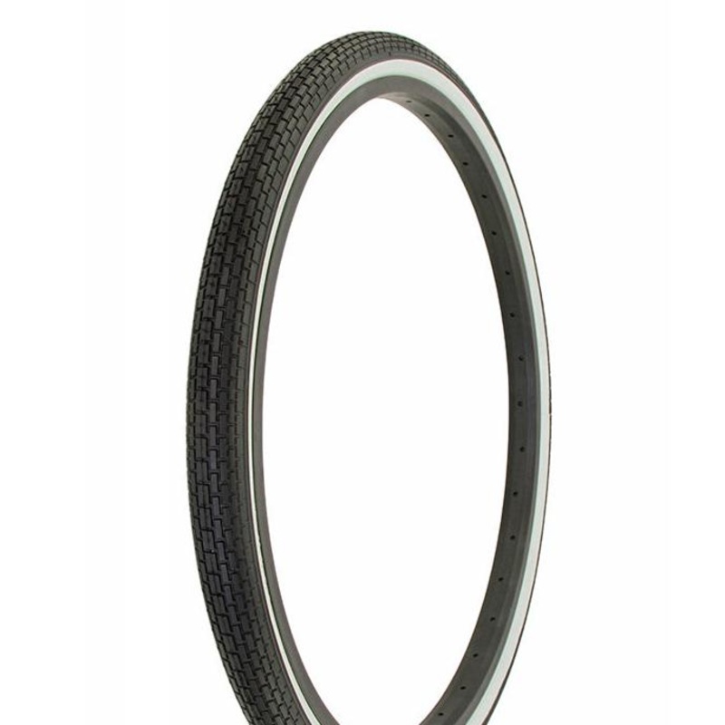 26×1.75 Duro Westwind Brick Tread Tire – Black w/ Whitewall
