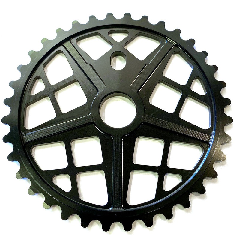 S&M Motoman 44t BMX Sprocket / Chainwheel – Black – USA Made