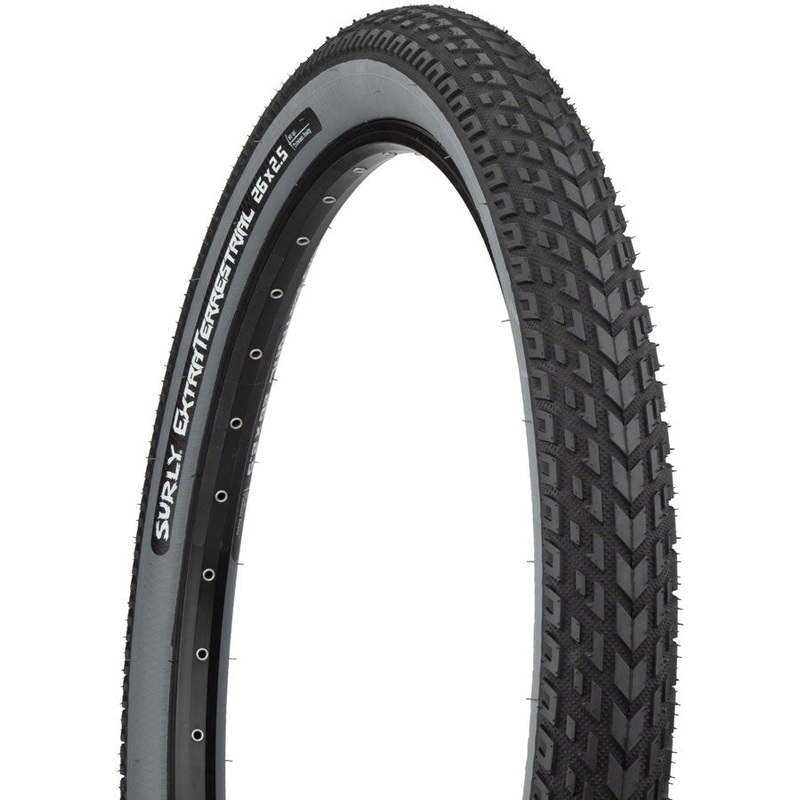 Surly ExtraTerrestrial Tire – 26 x 2.5, Tubeless, Folding, Black/Slate, 60tpi