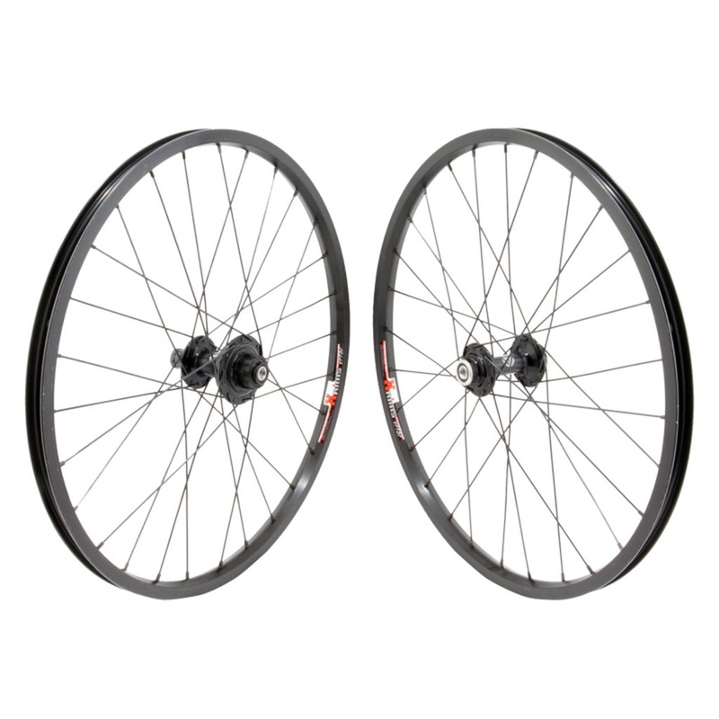 Black Ops MX3200 Hubs w/Alex VP15F Rims Mini BMX Race Wheelset-20×1 1/8″ Black