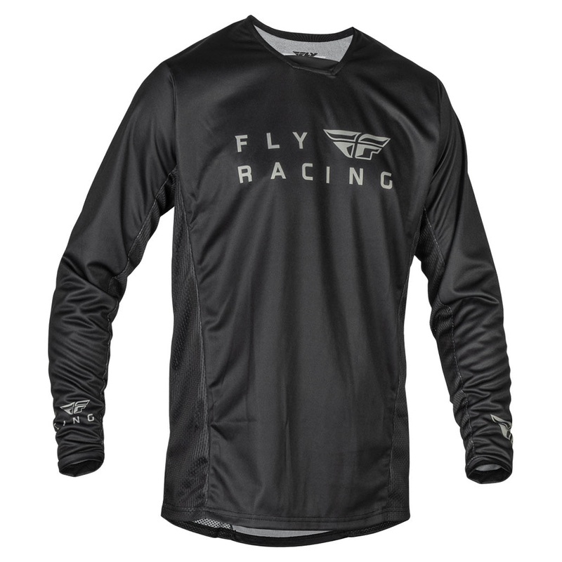 Fly Racing Radium BMX Race Jersey-Black/Grey Youth Medium