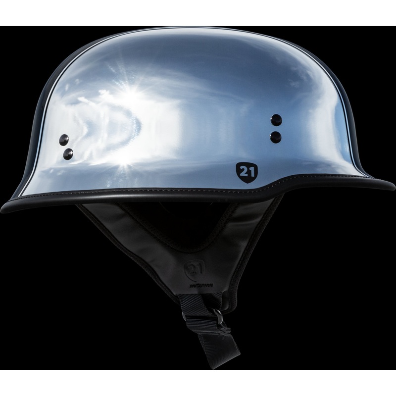 HIGHWAY 21 9mm German Beanie Helmet Chrome 2x