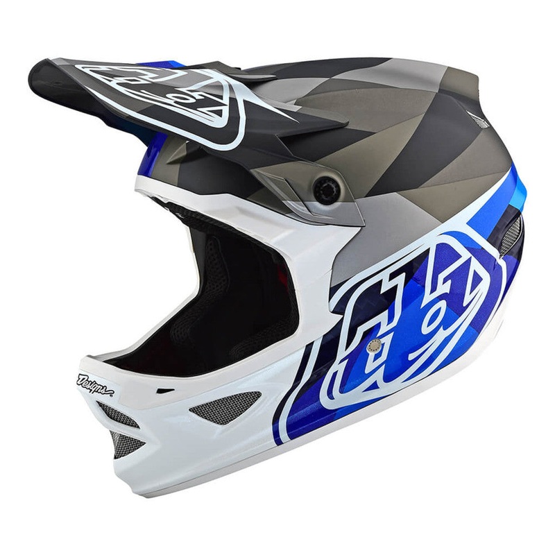 Troy Lee Designs D3 Carbon MIPS Jet Helmet-Blue X-Small