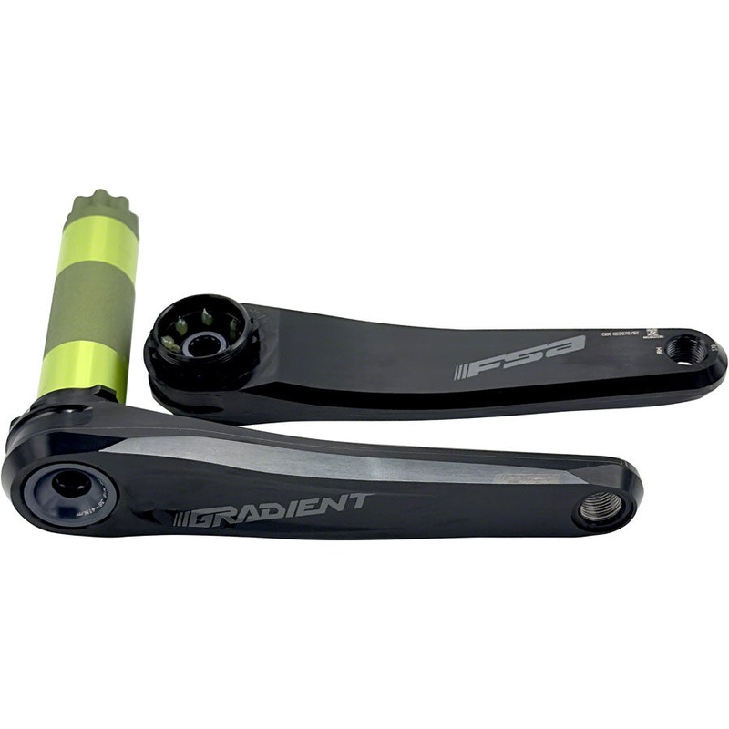 Full Speed Ahead Gradient Modular 1x Crankset – 170mm, Fits Shimano and SRAM 11/12-Speed Drivetrains, 30mm BB392EVO Spindle, Black