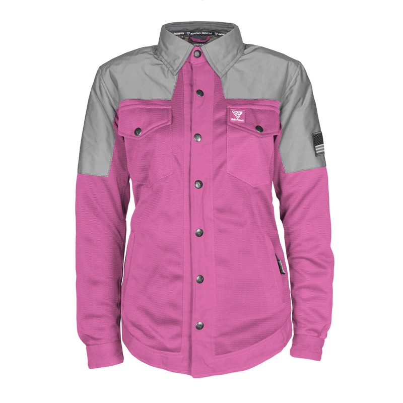 Summer Mesh Reflective Shirt Pink Eclipse for Women – with Pads Pink Eclipse XXS