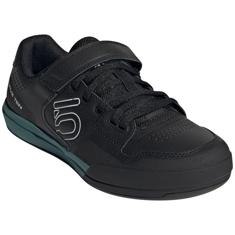 Five Ten Hellcat Mountain Clipless Shoes – Womens Core BLK / Crystal White / Hazy Emerald 7