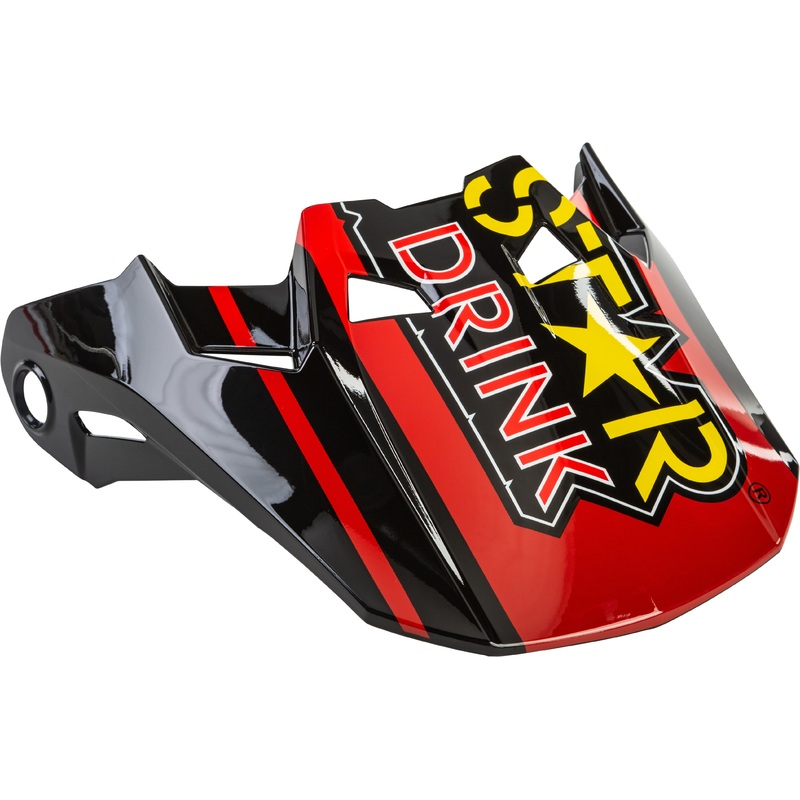 FLY RACING Formula Cc Rockstar Helmet Visor Black/Red/Yellow Xl-2x
