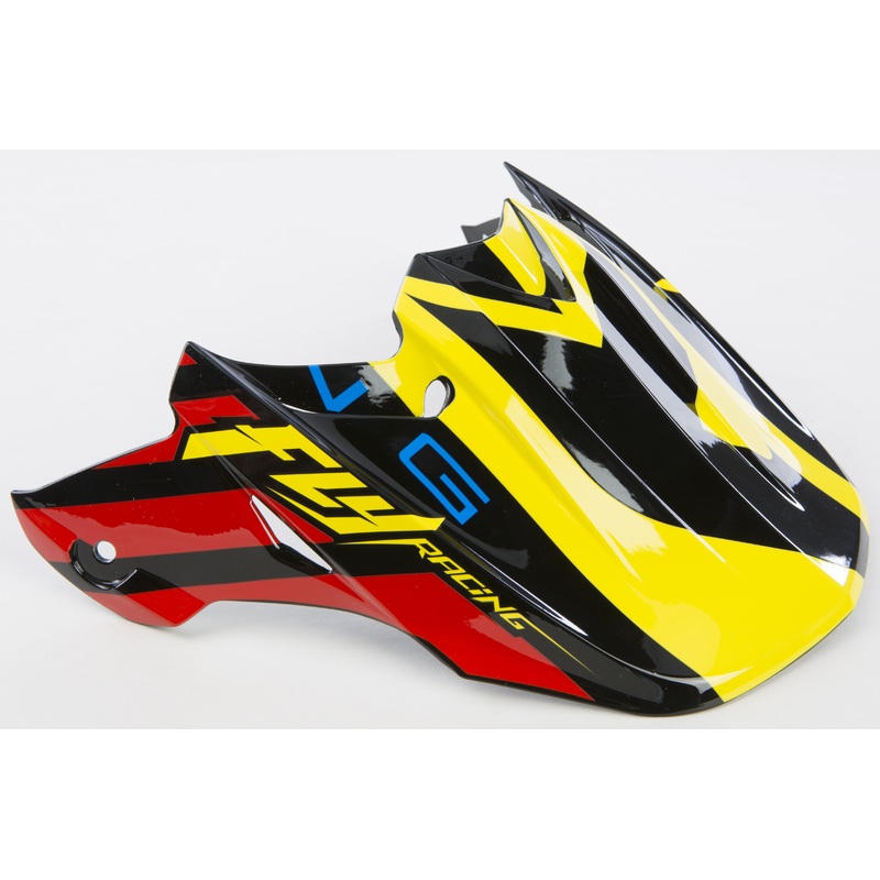 FLY RACING F2 Carbon Helmet Visor Red/Black/Yellow