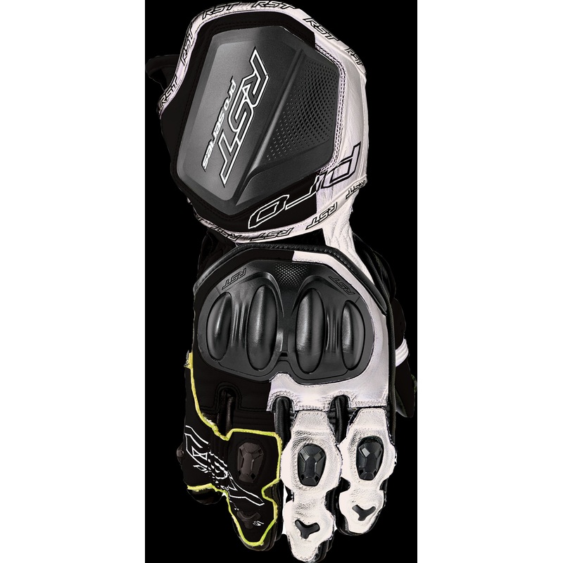 RST Pro Series Gp D3o Gloves Black/White Leather Sm Black/White Small