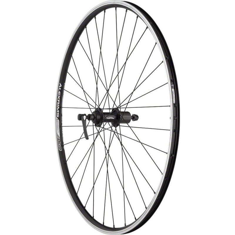 Alex DC16 700c Road Bike Rear Wheel QR x 130mm Rim Brake Shimano HG Black Clincher 8-10 speed only