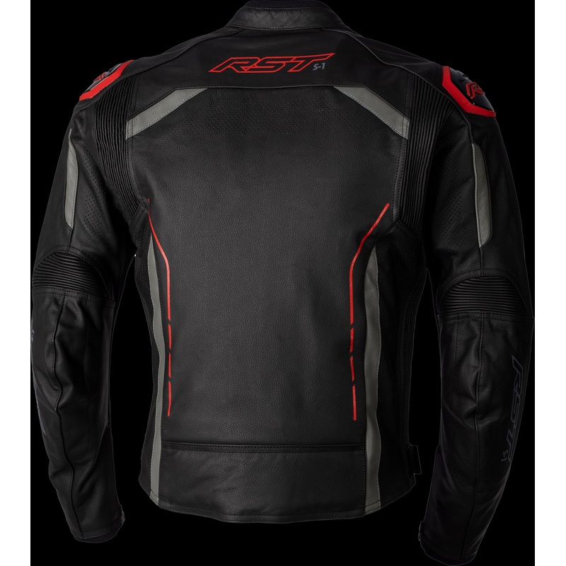 RST S1 Ce Jacket Black/Grey/Red  Leather Xl Black/Grey/Red X-Large