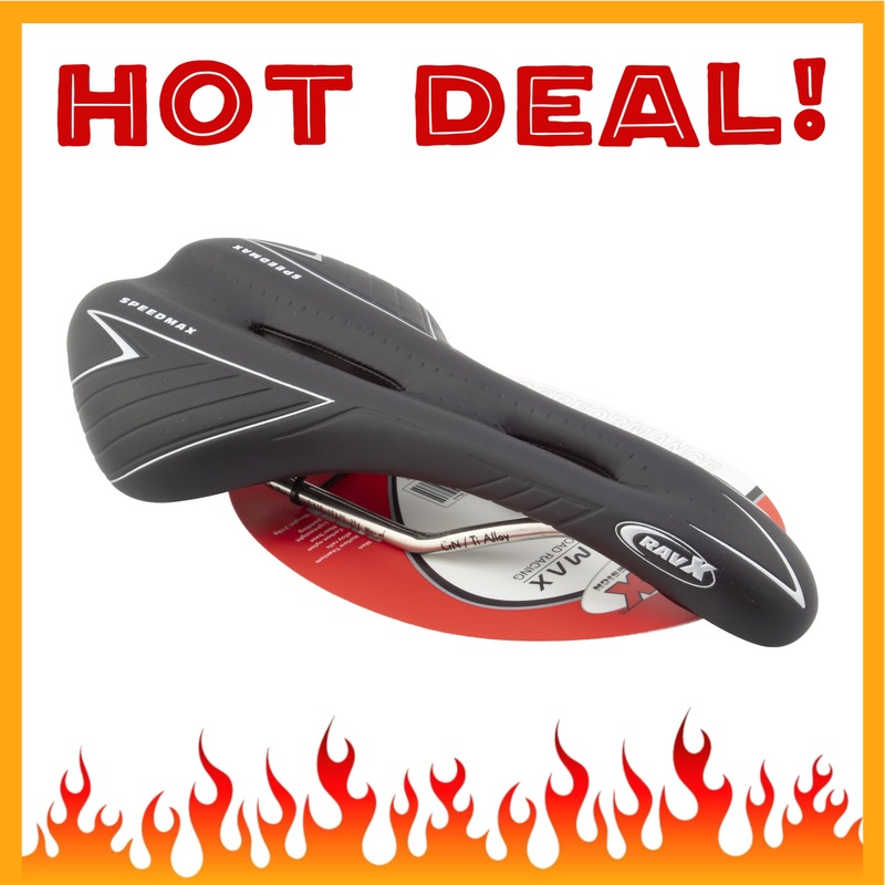 RAVX Speedmax Men’s Railed Seat – Hollow Titanium Rails – Black