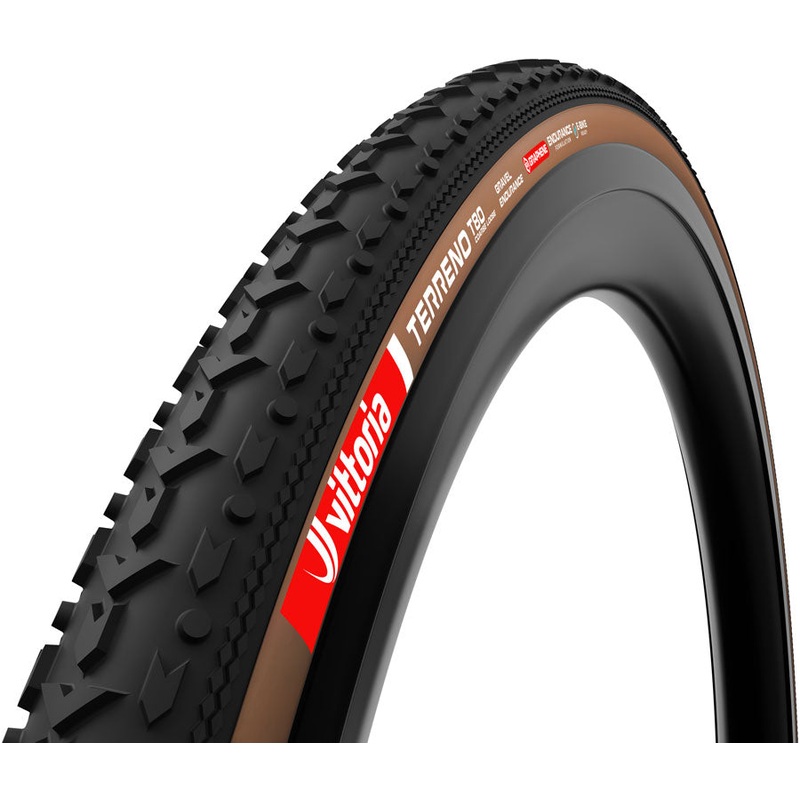 Vittoria Terreno T80 Coarse Loose Tire – 700 x 45 Tubeless Folding BLK/Brown Gravel Endurance Graphene G2.0