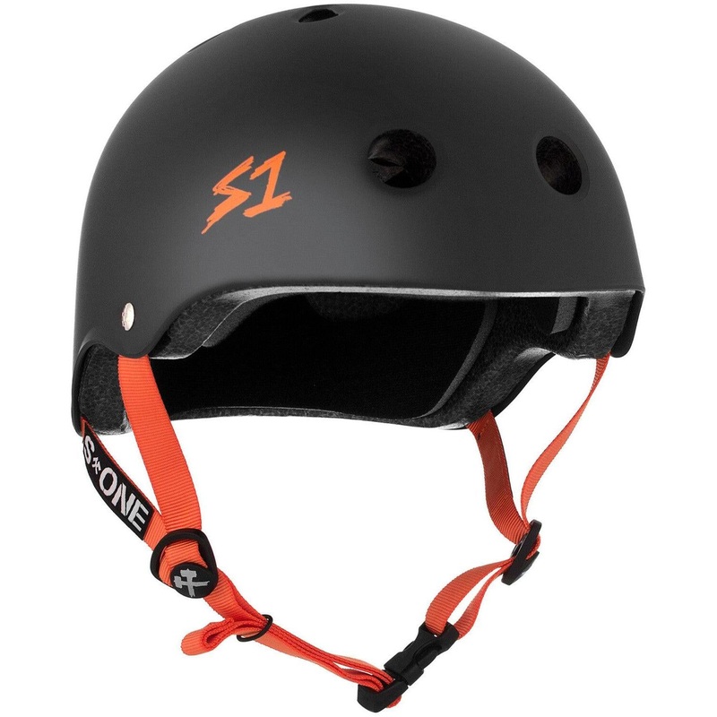 S-One Helmet Lifer / Black Matte/Orange Straps Black XS