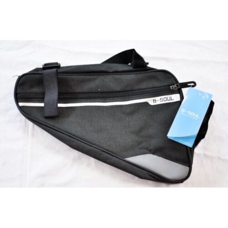 Zycle Fix B-Soul Triangle Frame Storage Bag Lightweight Strap On -Live4Bikes Black