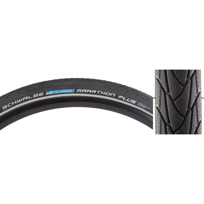 Tire Swb Marathon Plus 700X35 Perf Twin Sm-Guard Black/Bk/Ref Endurance E50 Wire