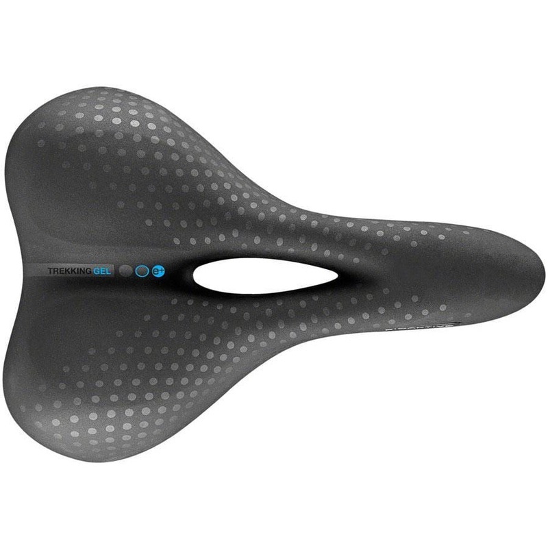 Trekking Open-Fit Gel Saddle – Steel Black Mens Large Black