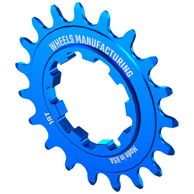 Wheels Manufacturing SOLO-SPEED Cog – 19t, Fits SOLO-SPLINE and SOLO-XD kits, Blue