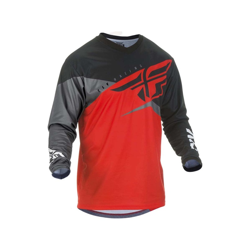 Fly Racing 2019 F-16 BMX Race Jersey-Red/Black/Grey Youth Small
