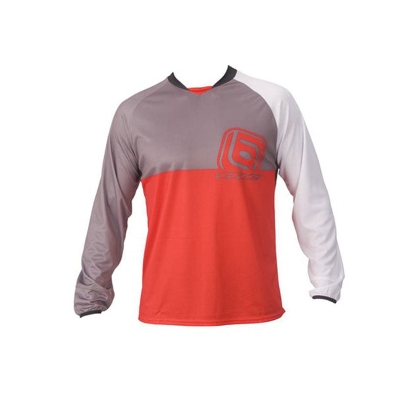 T.H.E. Cosmo Long Sleeve BMX Race Jersey-Red Adult Small