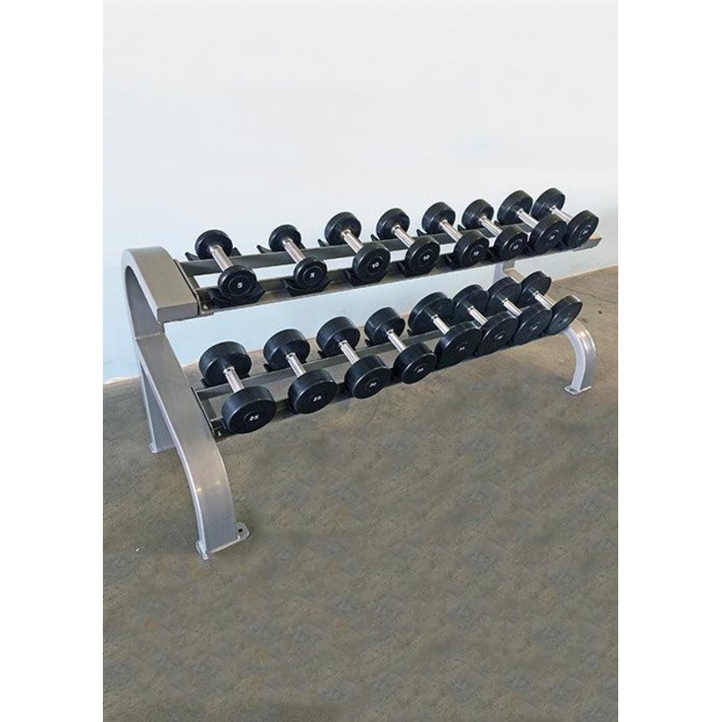 Two Tier 8 Pairs Dumbbell Rack – Muscle D Fitness – Durable 2 Tier 8 Pair Dumbbell Rack