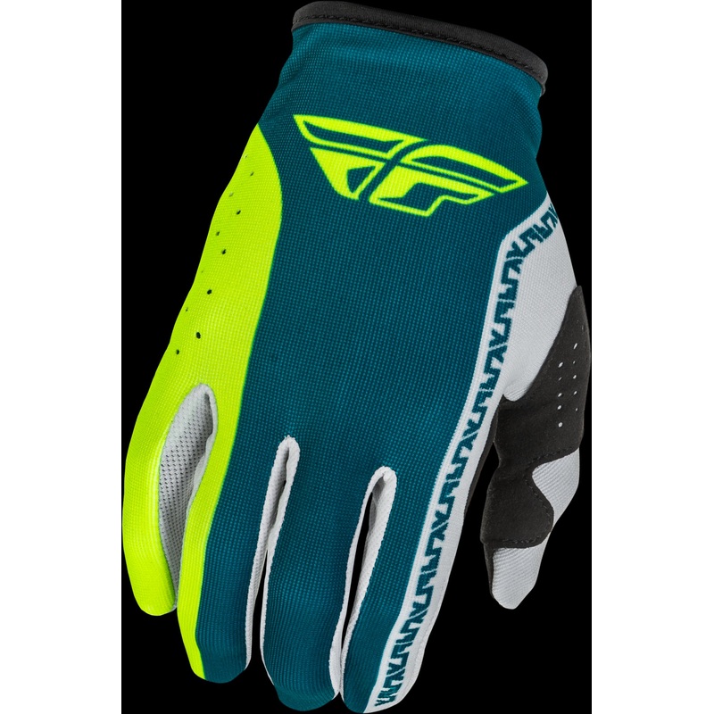 FLY RACING Lite Gloves Grey/Lime/Teal Xs