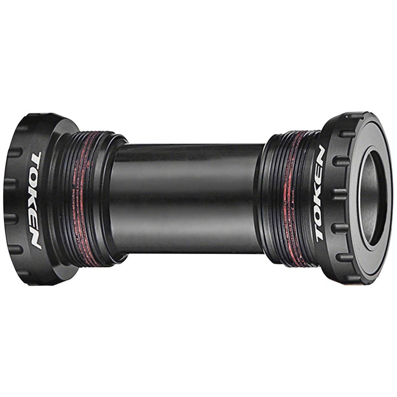 Token TK878 Threaded Bottom Bracket – English, Shimano HollowTech II, Black