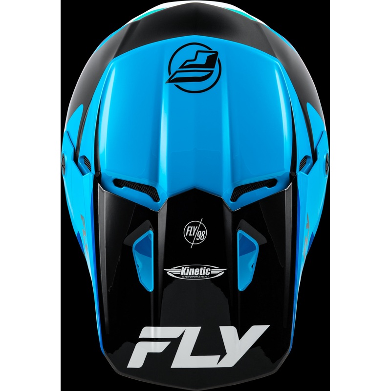 FLY RACING Kinetic Rally Helmet Blue/Black/White Lg