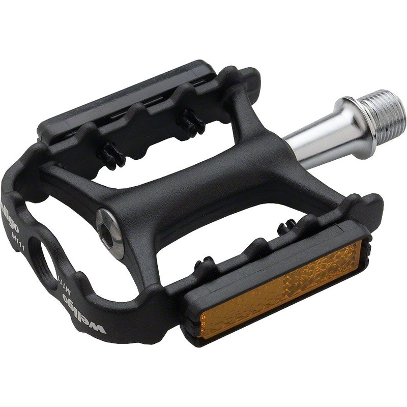 Wellgo M111 Pedals – Platform, Aluminum, 9/16″, Black