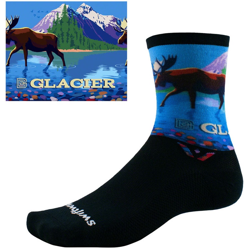 Swiftwick Vision Six Socks – 6 inch, Impression Glacier, Small