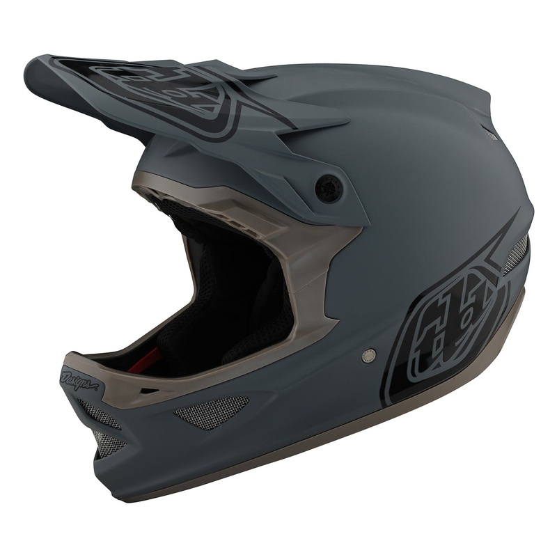 Troy Lee Designs D3 Fiberlite Stealth BMX Race Helmet-Gray Large