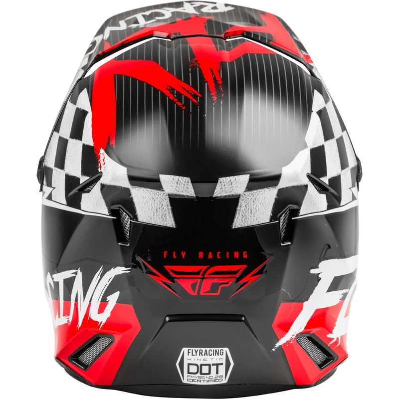 FLY RACING Kinetic Sketch Helmet Red/Black/Grey Ys