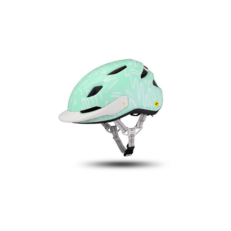 Specialized shuffle 2 led helmet dune white graphic chld