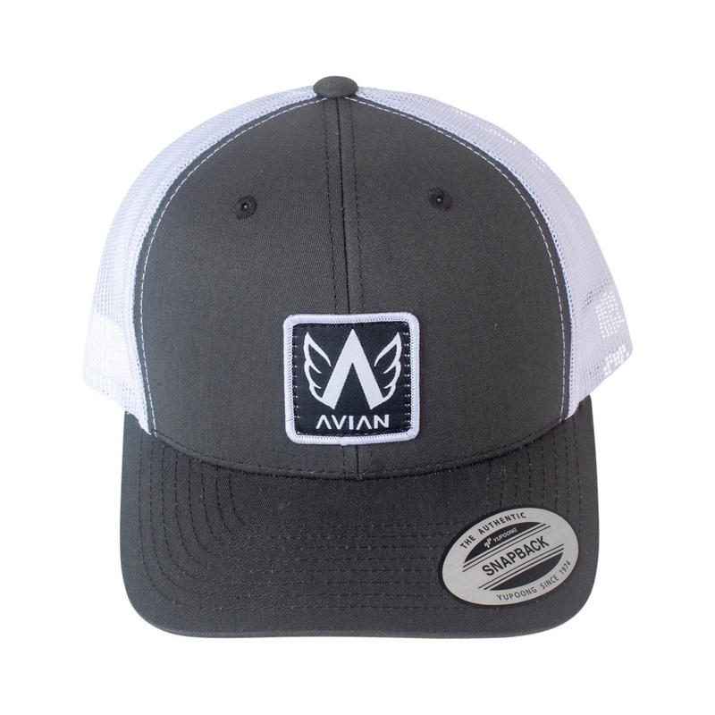 Avian Retro Trucker Hat-Charcoal/White OSFA