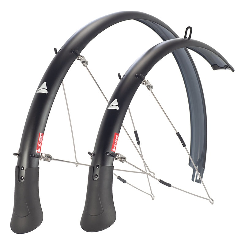 Flascheguard Fenders Pair Hybrid 700C x 50mm Polycarbonate Stainless Steel Matte Black 40mm / 1.60` 610g