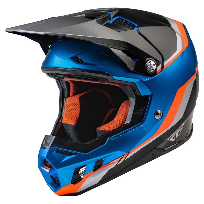 Fly Racing Formula CC Driver BMX Race Helmet-Blue/Orange/Black Youth Large