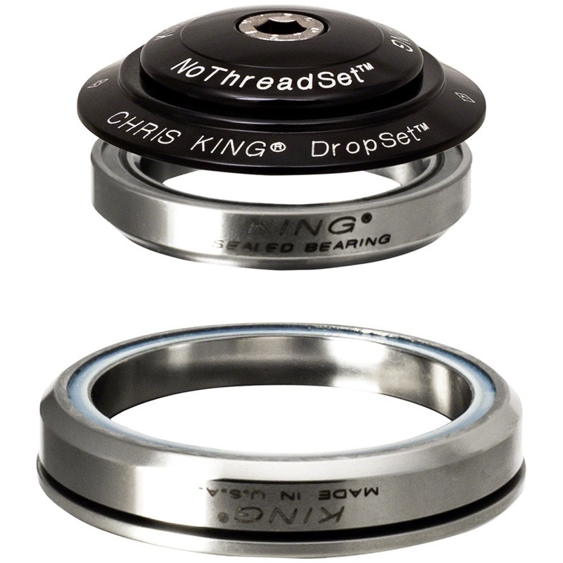 Chris King DropSet 5 Headset – 1-1/8″, 42/52mm, 45 Deg, Black