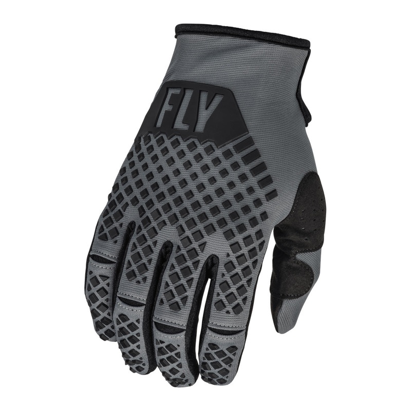 Fly Racing Youth Kinetic BMX Race Gloves-Dark Grey/Black Youth Small