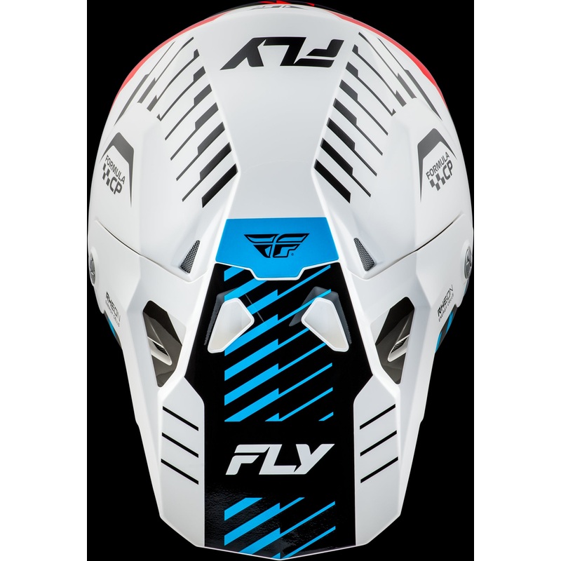 FLY RACING Formula Cp Slice Helmet White/Red/Cyan 2x