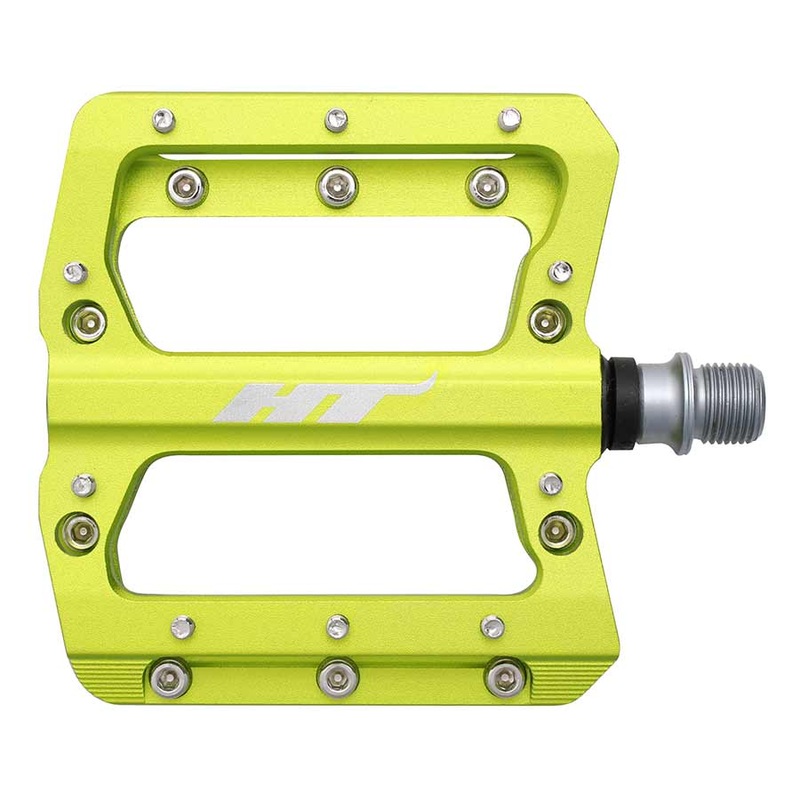 HT Components AN14A Nano Platform Pedals Body: Aluminum Spindle: Cr-Mo 9/16” Green Pair