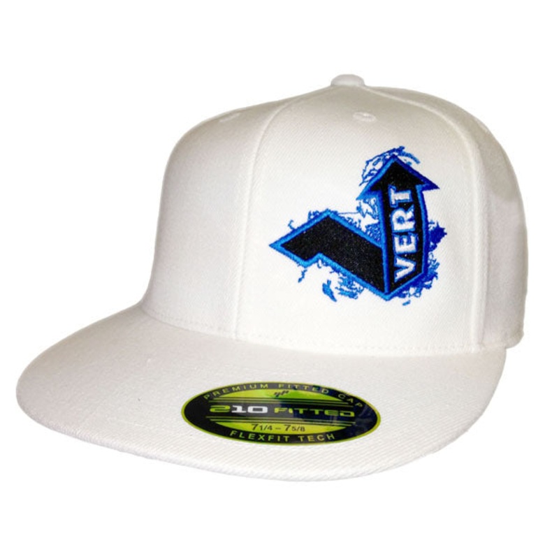 Vert Flexfit Flatbill 210 Hat-White 6-1/2″ to 6-7/8″