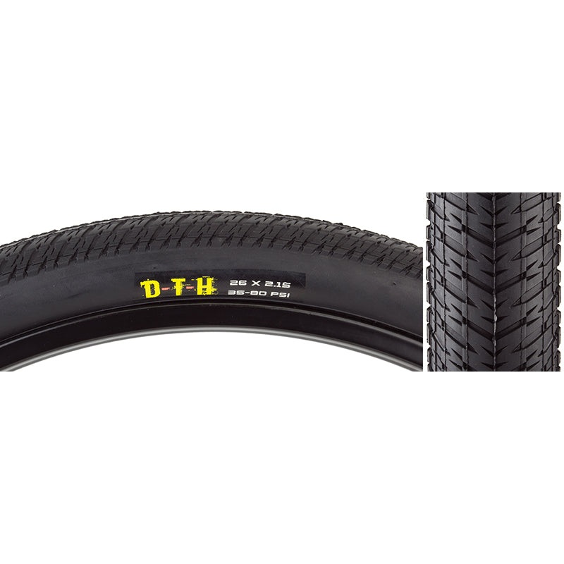 26×2.15 Maxxis DTH Folding Tire – All Black