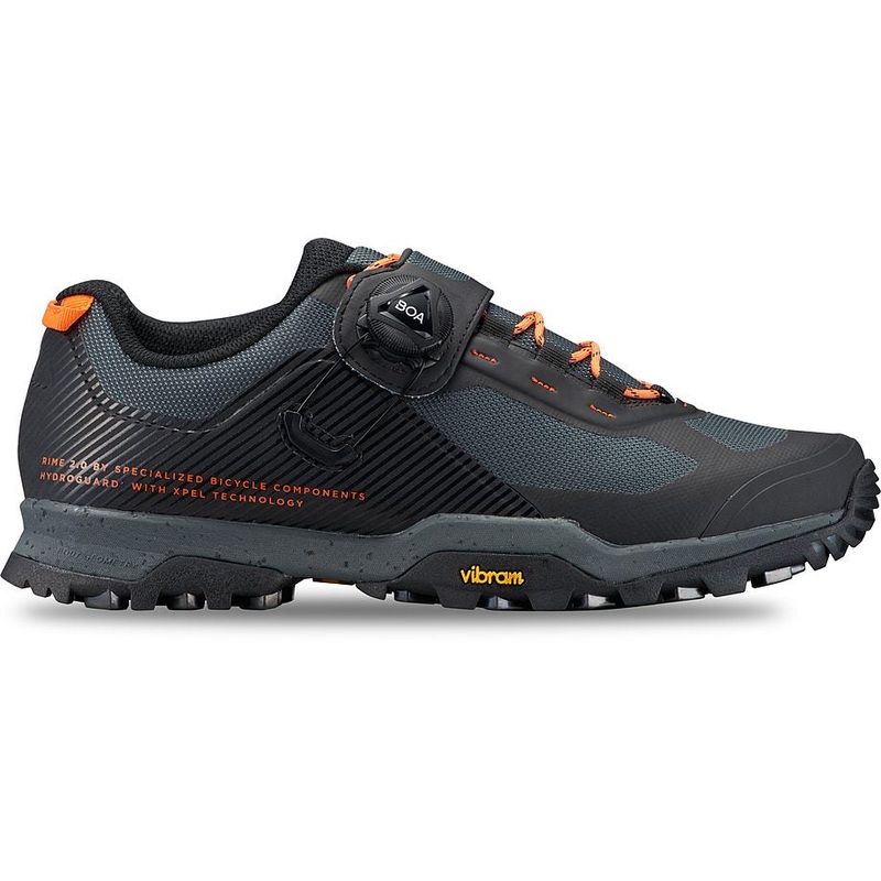 Specialized rime 2.0 hydroguard shoe black/cast battleship/blaze 38.5