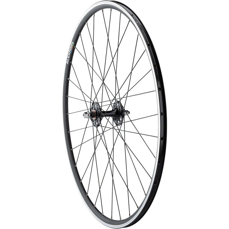 Alex DA22 rim Track Bike Fixed Gear Track Front Wheel – 700, 9×1 Threaded x 100mm, Rim Brake, Black, Clincher