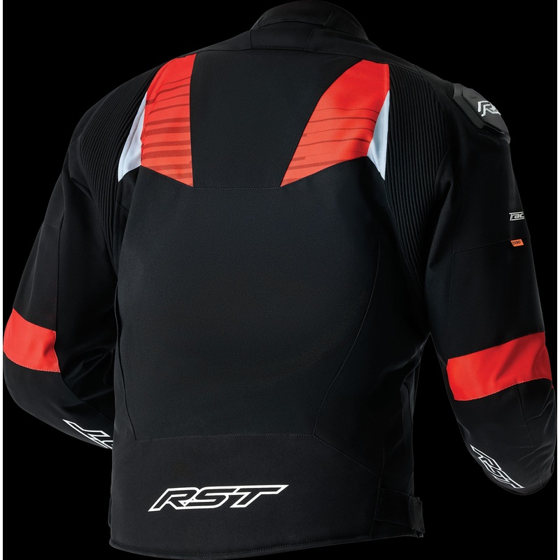 RST Tractech Evo 5 D3o Jacket Black/Flo Red Textile Lg Black/Fluorescent Red Large