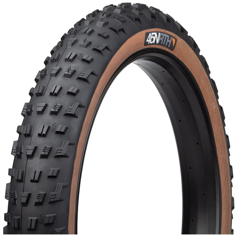 45NRTH Vanhelga Tire – 27.5 x 4, Tubeless, Folding, Black/Tan, 60tpi