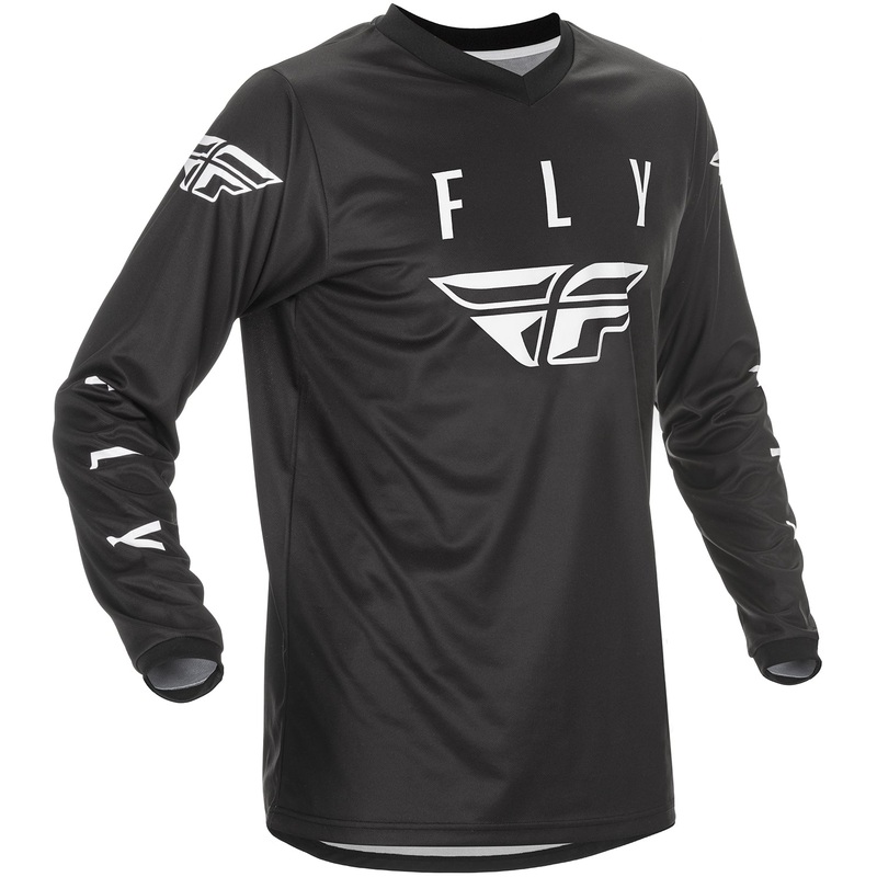 Fly Racing Universal BMX Race Jersey-Black/White XXX-Large