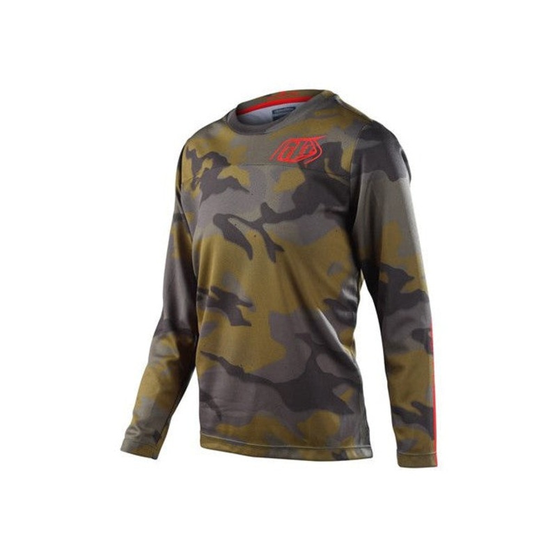 TLD 23 Flowline Youth Jersey / Spray Camo Army Camo Youth XS