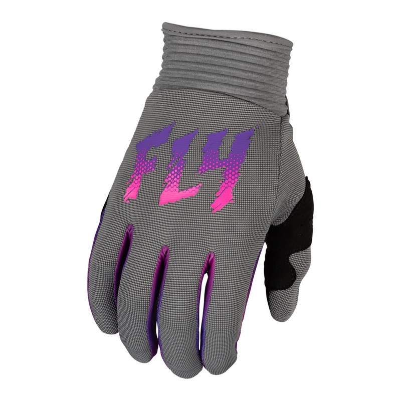 Fly Racing F-16 BMX Race Gloves-Grey/Pink/Purple Youth XXX-Small