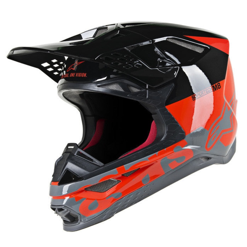 ALPINESTARS Supertech M8 Radium Helmet Red/Black/Grey 2X-Large